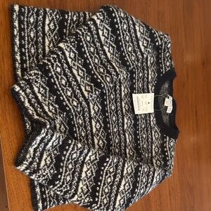 Crewcuts Charcoal and Cream Knit Sweater